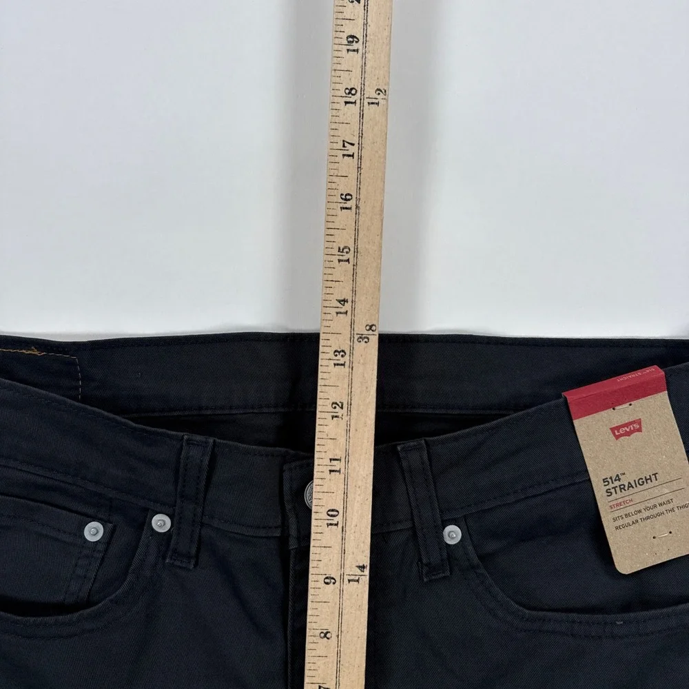Levis Mens 514 Straight Fit Pants 36x34 Charcoal Grey Stretch Minimalist